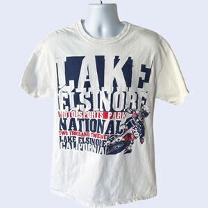 Lake Elsinore Motorsports Park National Motocross T-Shirt 2012 White Gildan L
